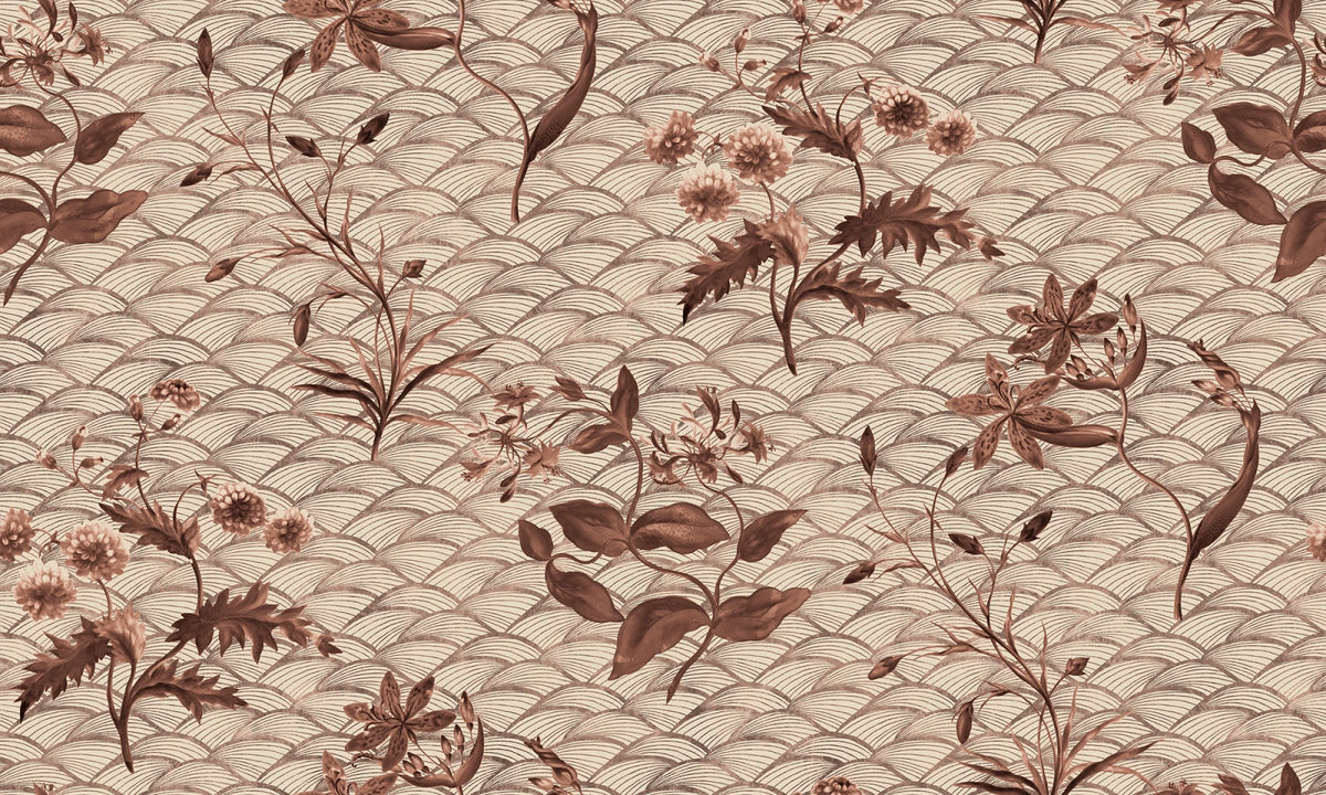 Tapetti Floral Ripple Rust