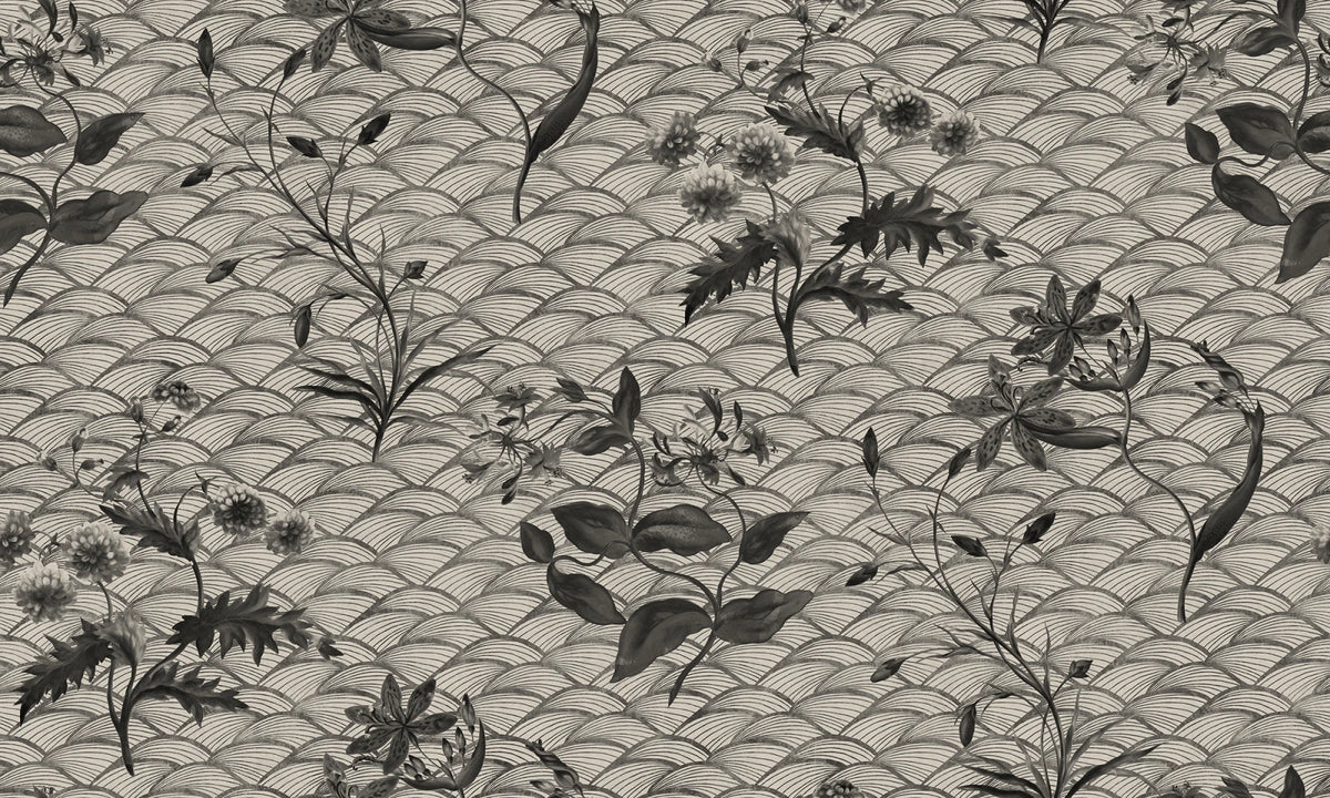 Tapetti Floral Ripple Graphite