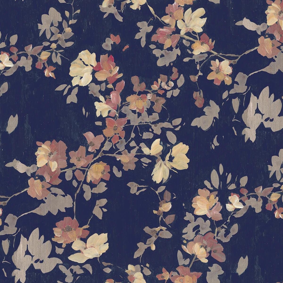 Tapetti Blooming Garden, Dark Blue