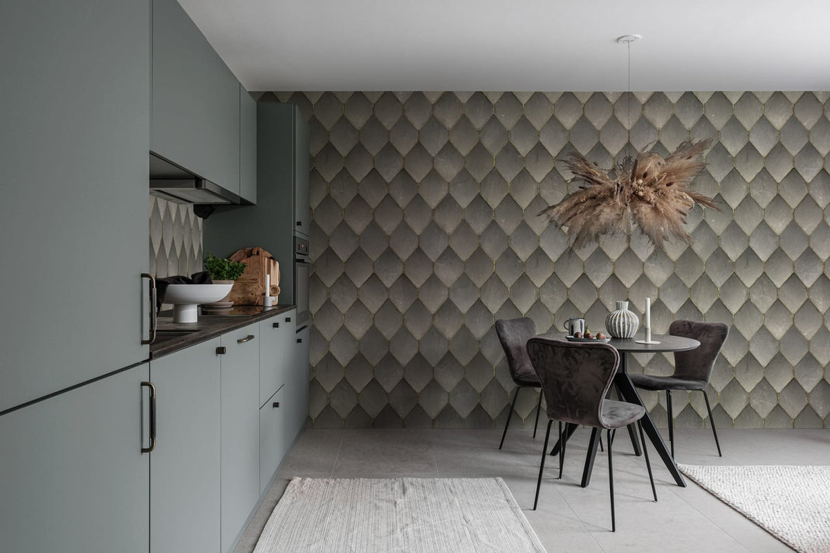 Tapetti Osaka Tiles, Gray