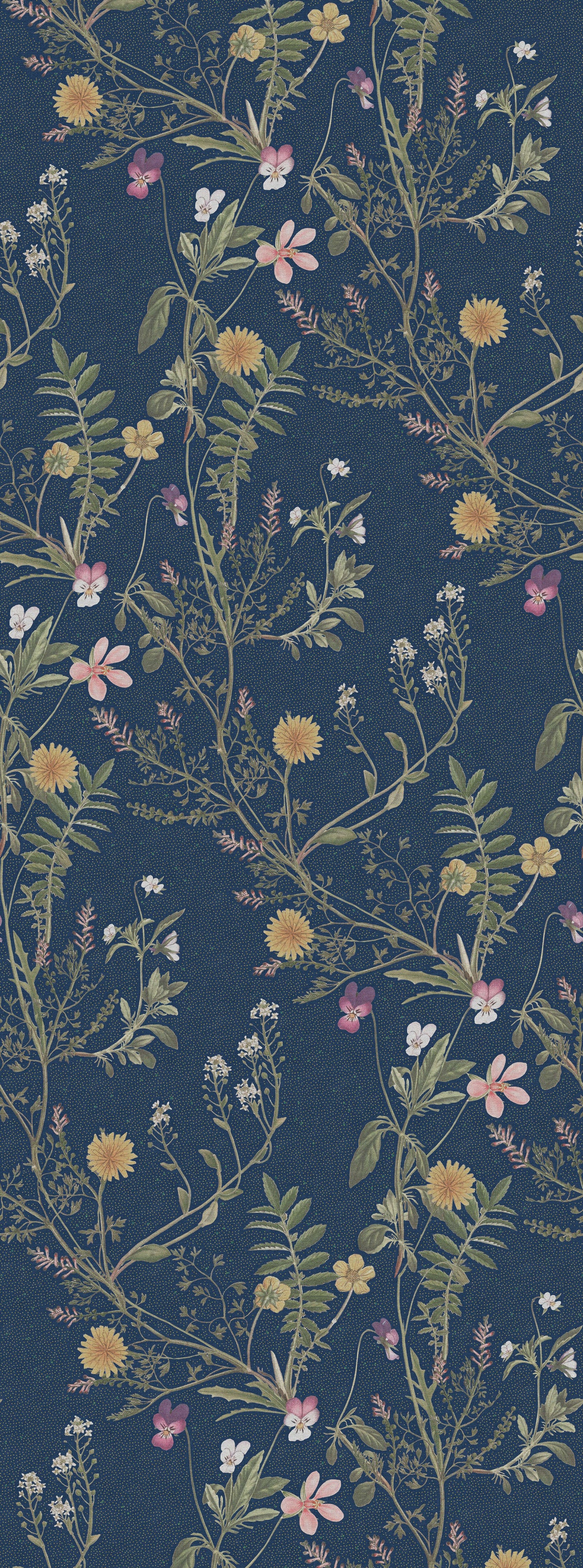 Tapetti Storm Flowers, Ocean Blue