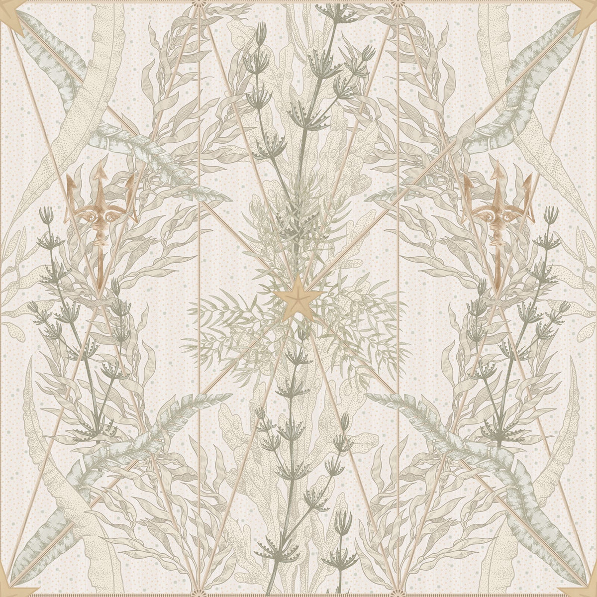 Tapetti Seaweed & Stars, Sand