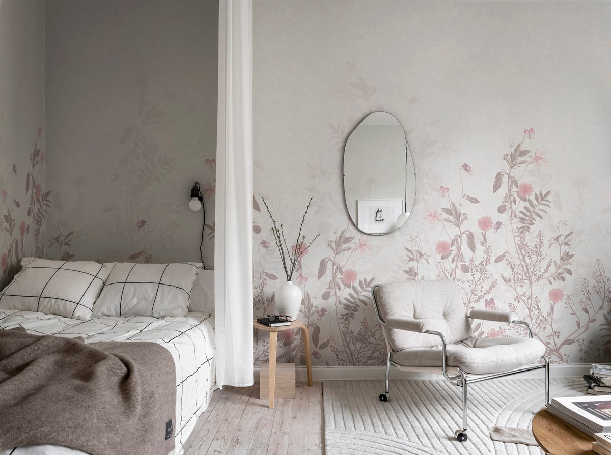 Tapetti Stormy Meadow, Dusty Pink