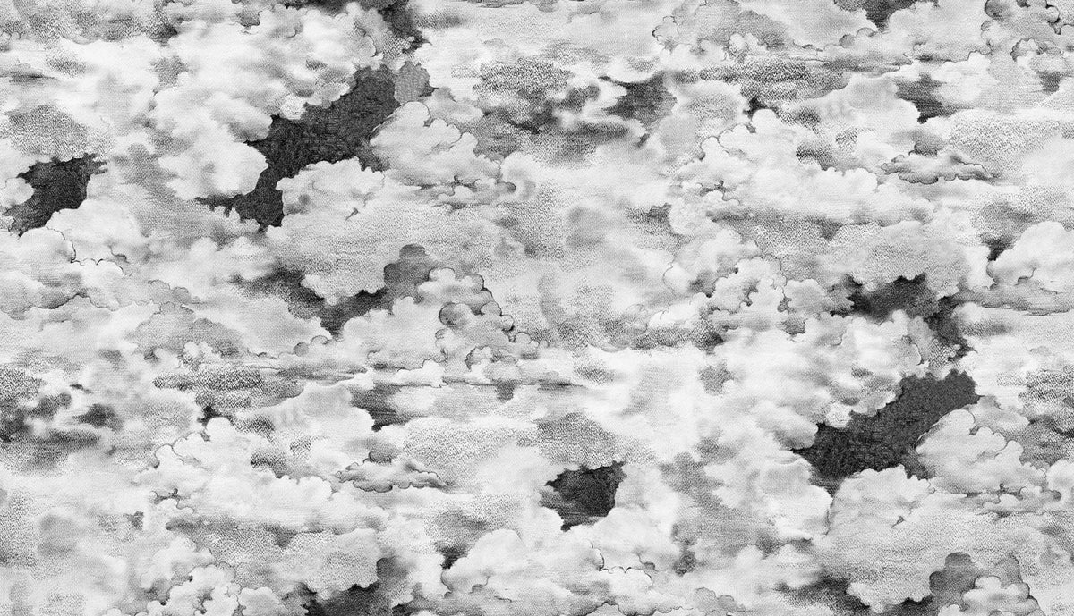 Tapetti Chubby Clouds, Graphite
