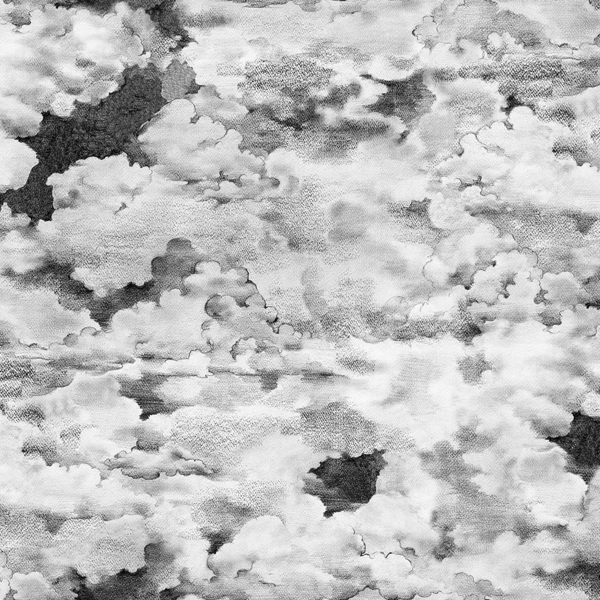 Tapetti Chubby Clouds, Graphite