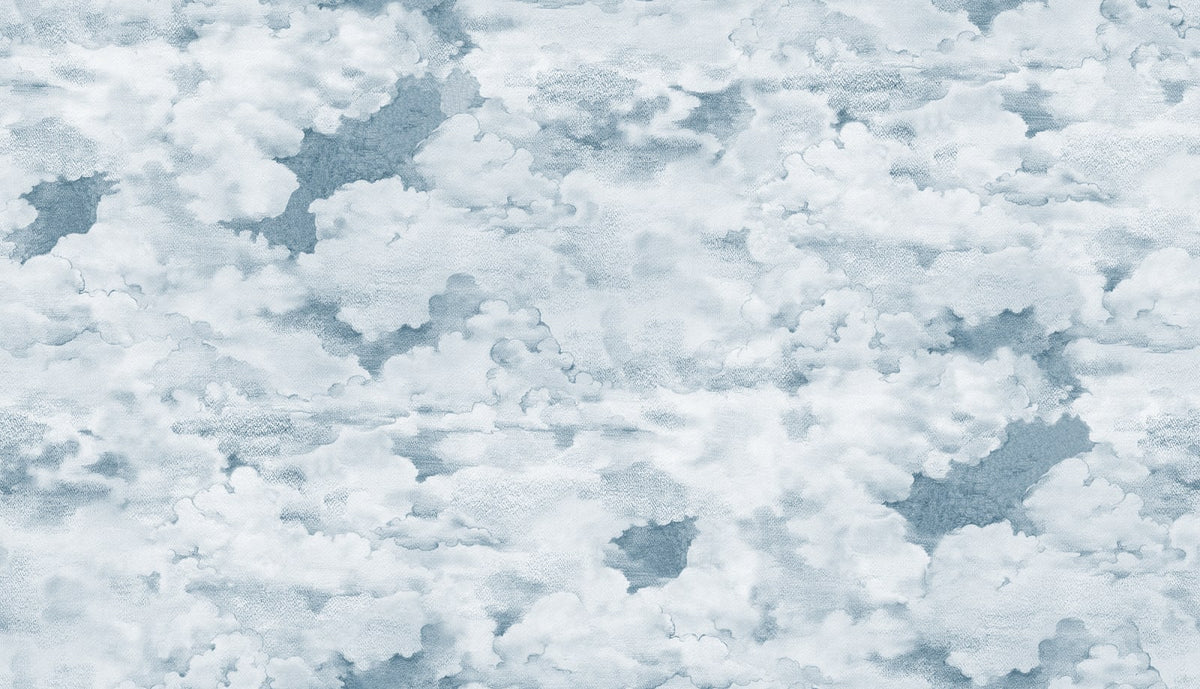 Tapetti Chubby Clouds, Soft Blue