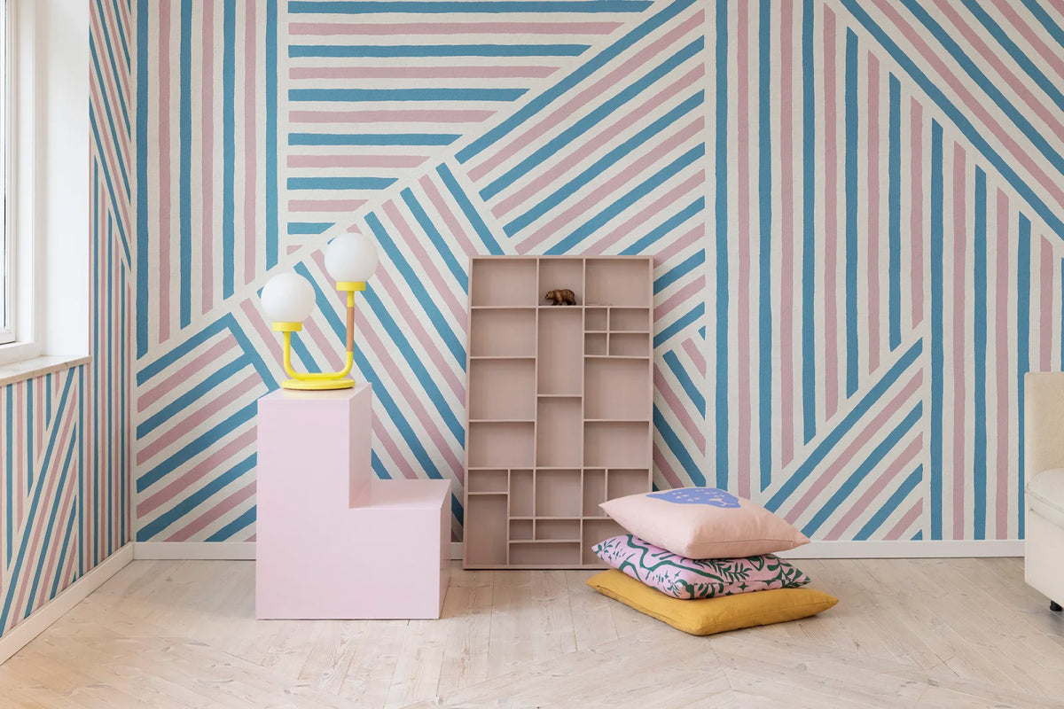Tapetti Different Directions, Pink & Blue