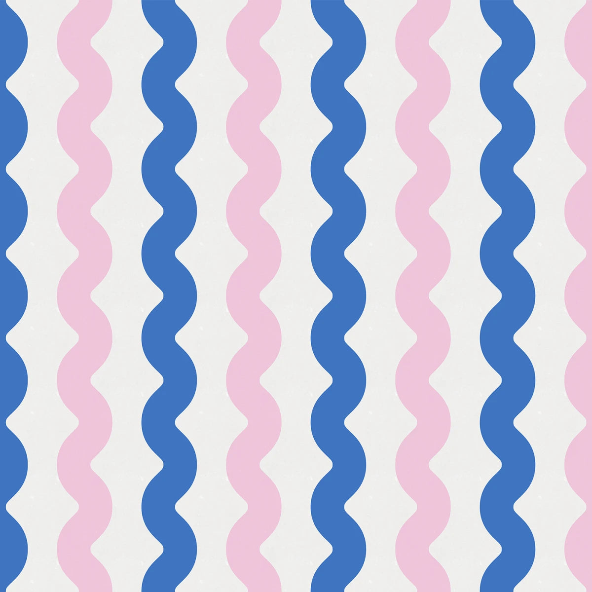 Tapetti Wobbly Blue & Pink