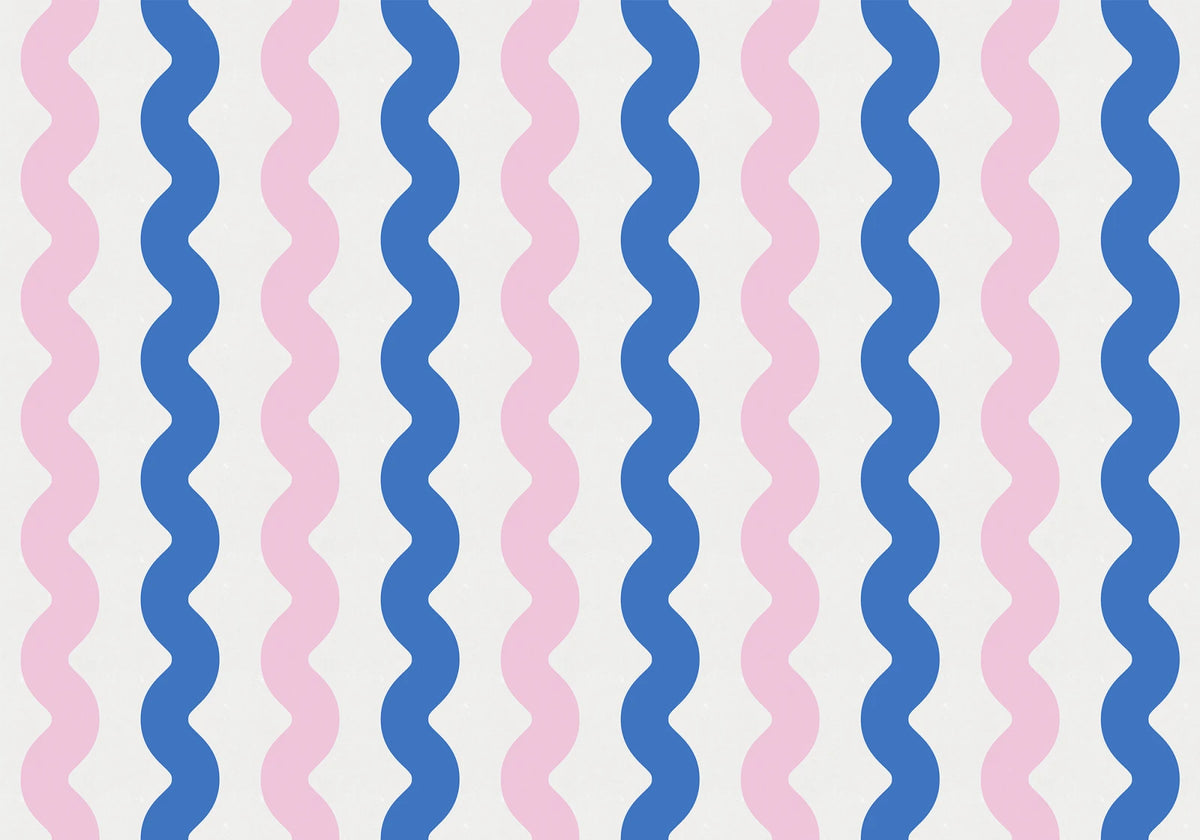 Tapetti Wobbly Blue & Pink