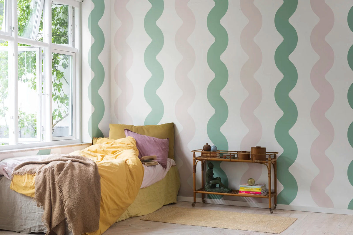 Tapetti Wobbly Green & Pink