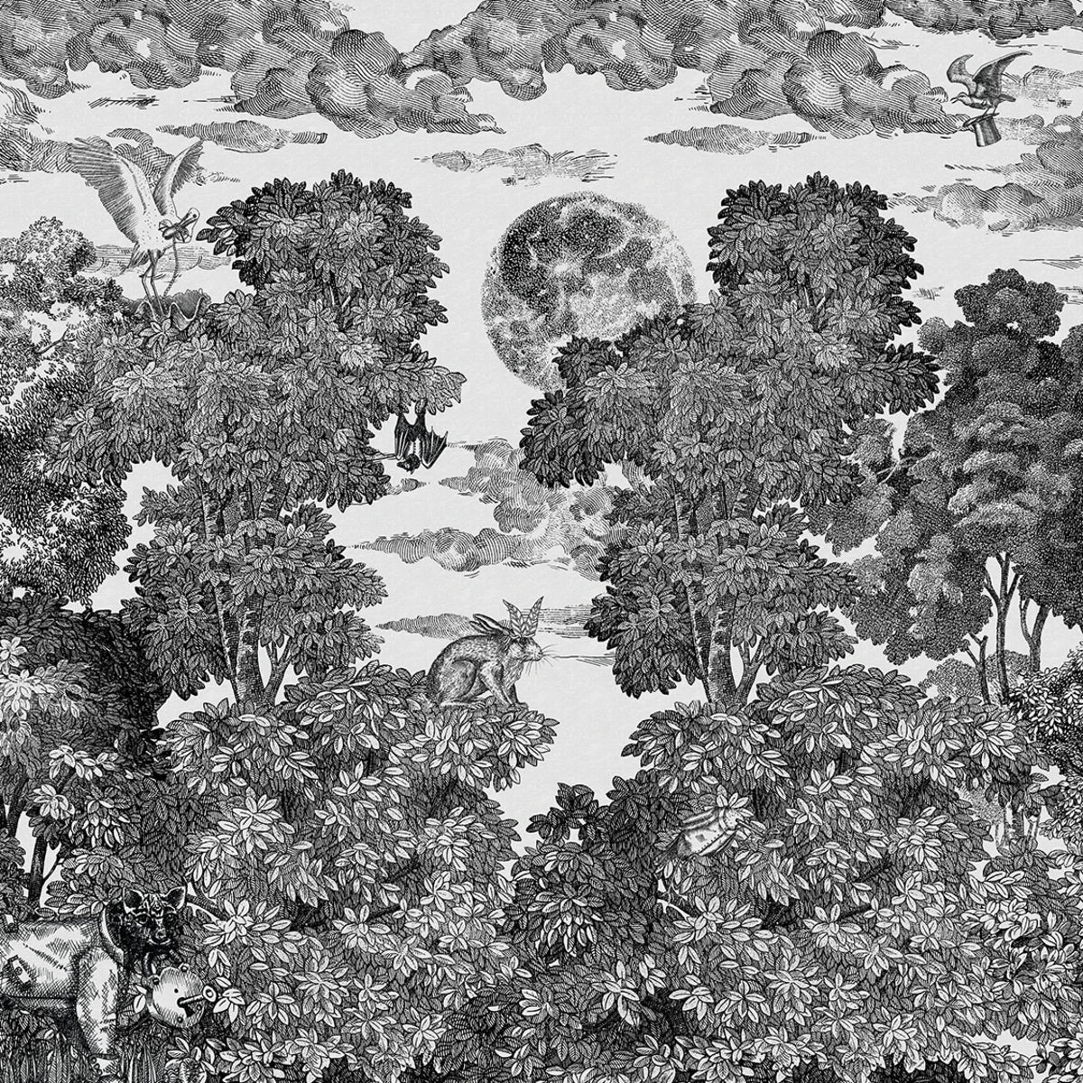 Tapetti Bellewood Under The Moon, Graphite