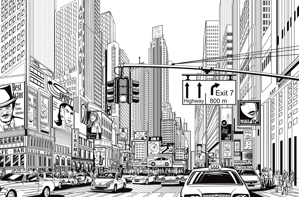 Tapetti Cartoon City Kids