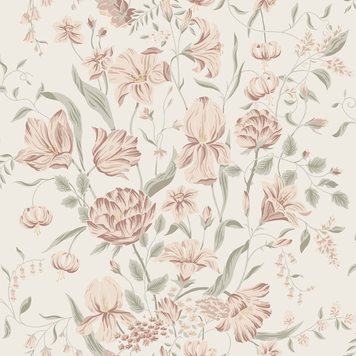 Tapetti Karins bukett, Powder Pink