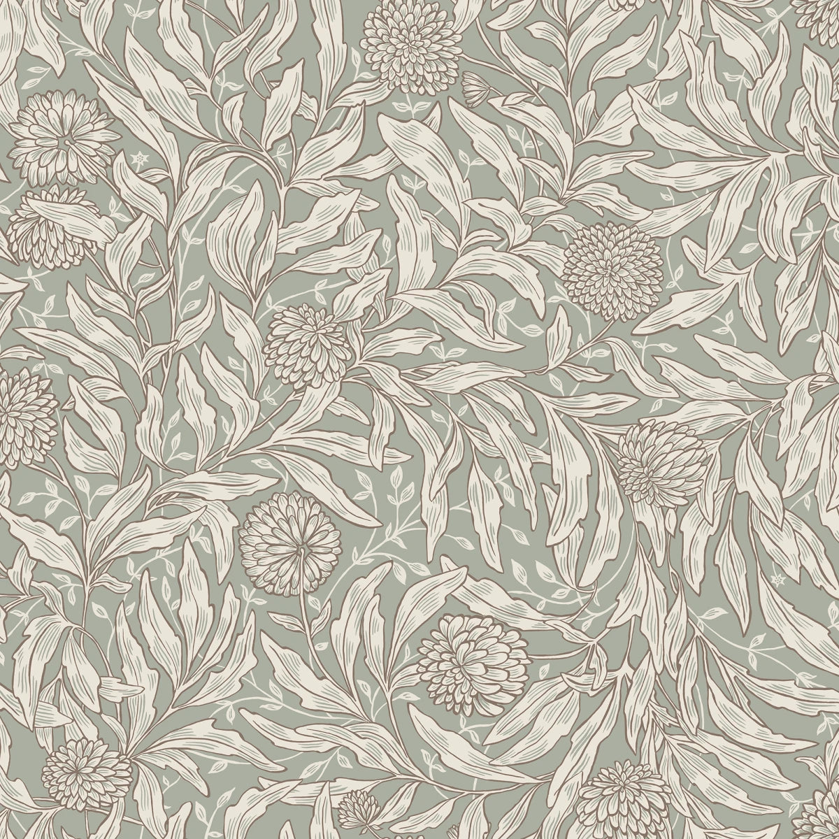 Tapetti Olof, Sage Green