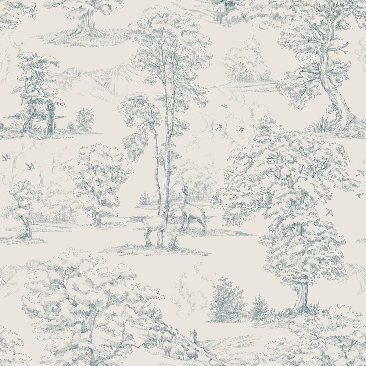 Tapetti Montfort, Indigo Blue