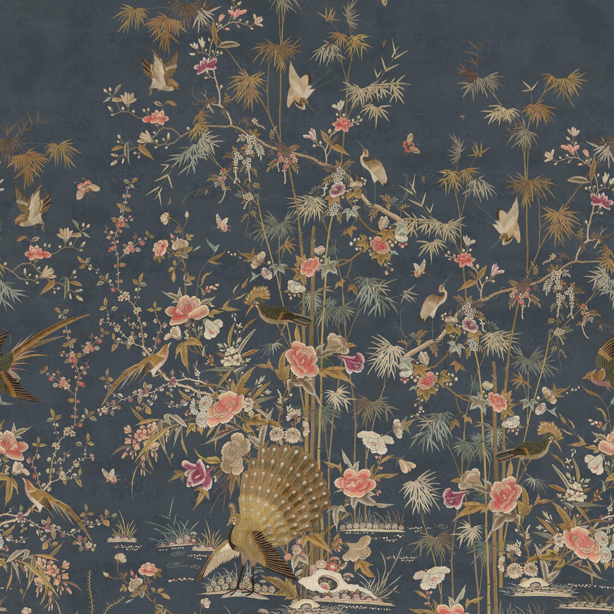 Tapetti Chinoiserie Garden, Dark Blue