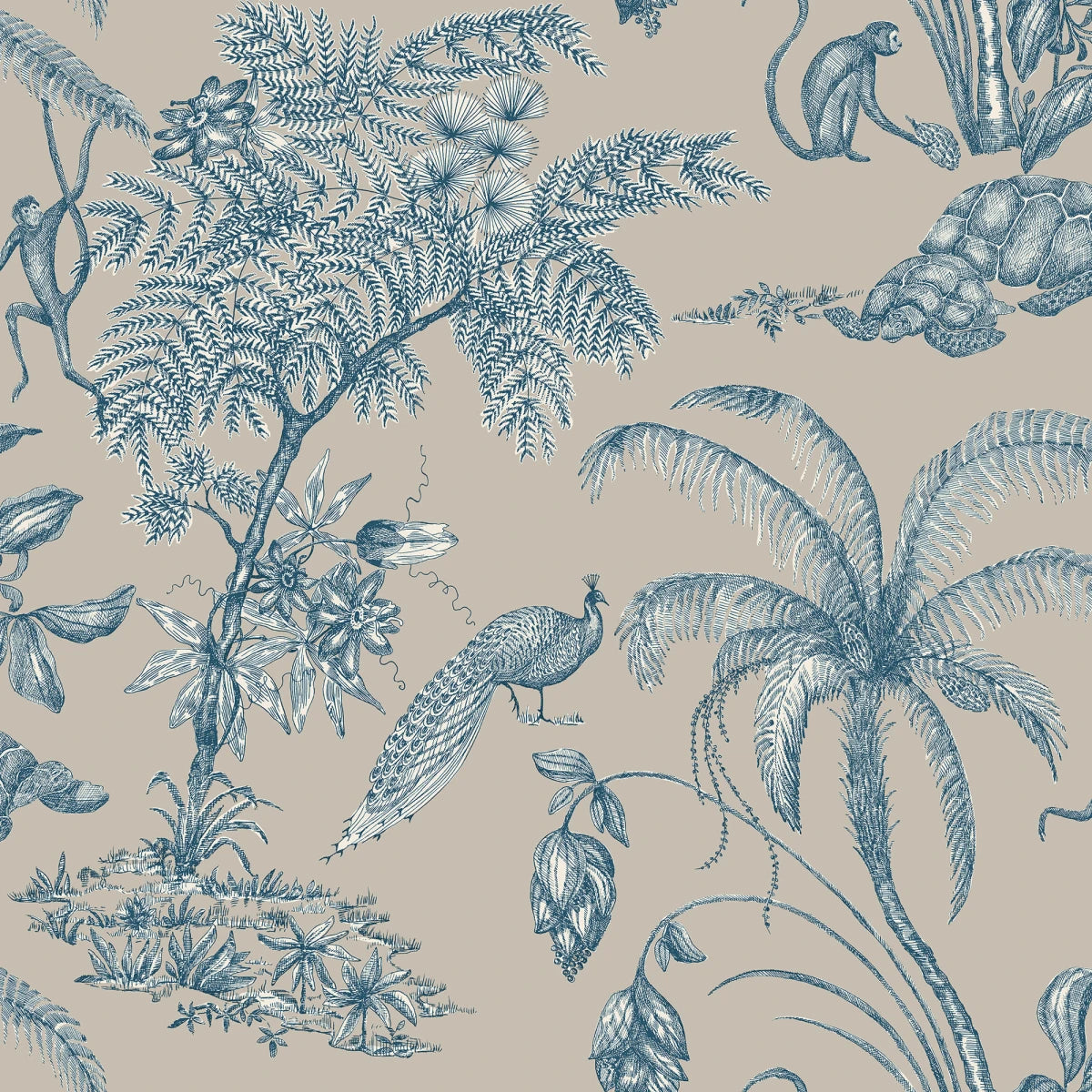 Tapetti Moa, Indigo Blue