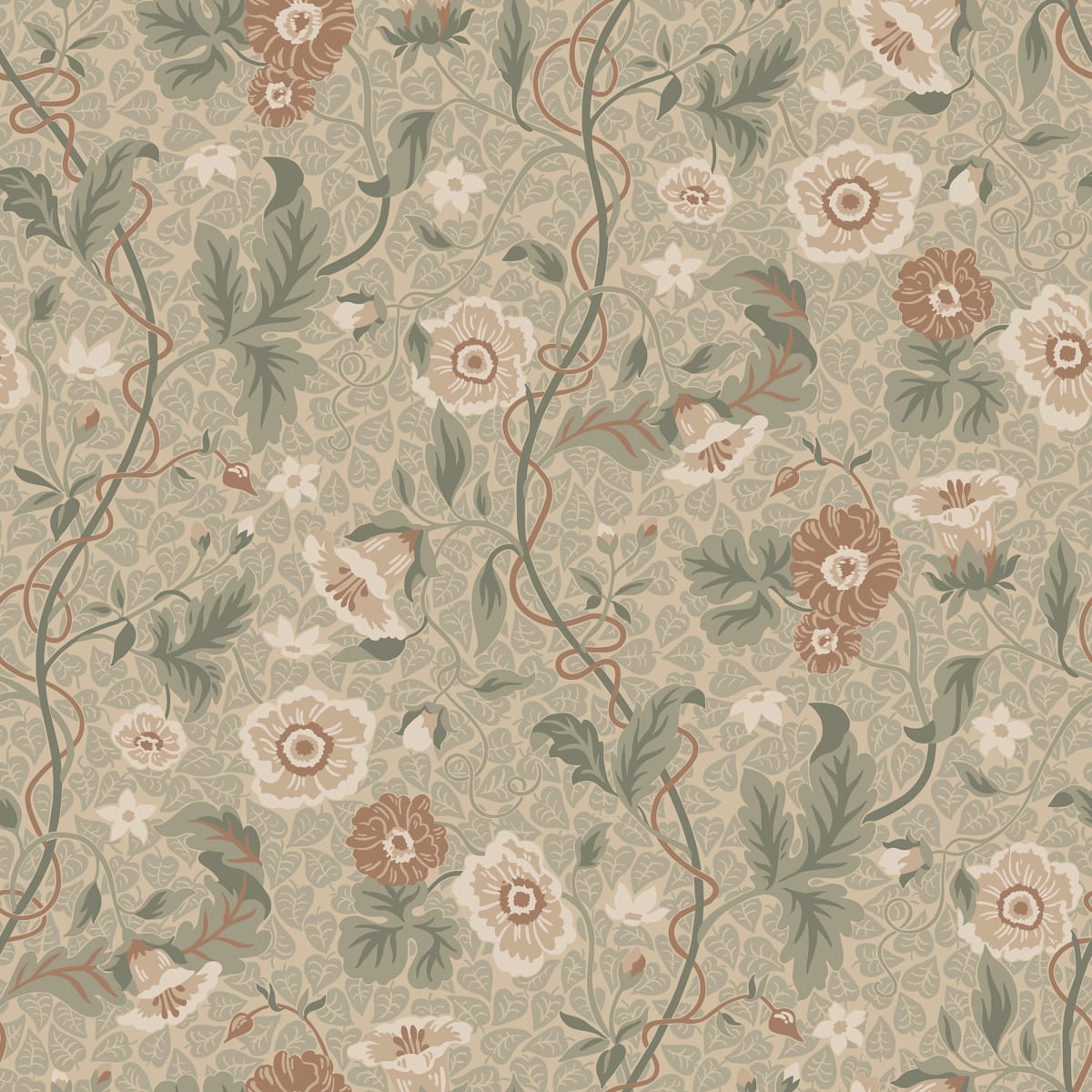 Tapetti Ulla, Garden Green