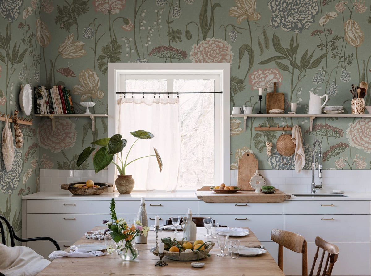 Tapetti Aurelie Mural, Light Blue
