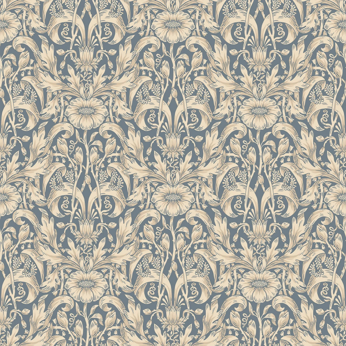 Tapetti Emil, Indigo Blue