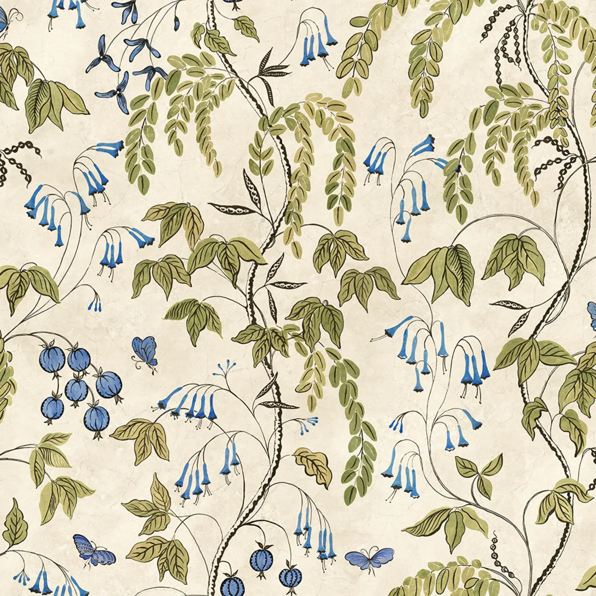 Tapetti Ottilia, Olive Green