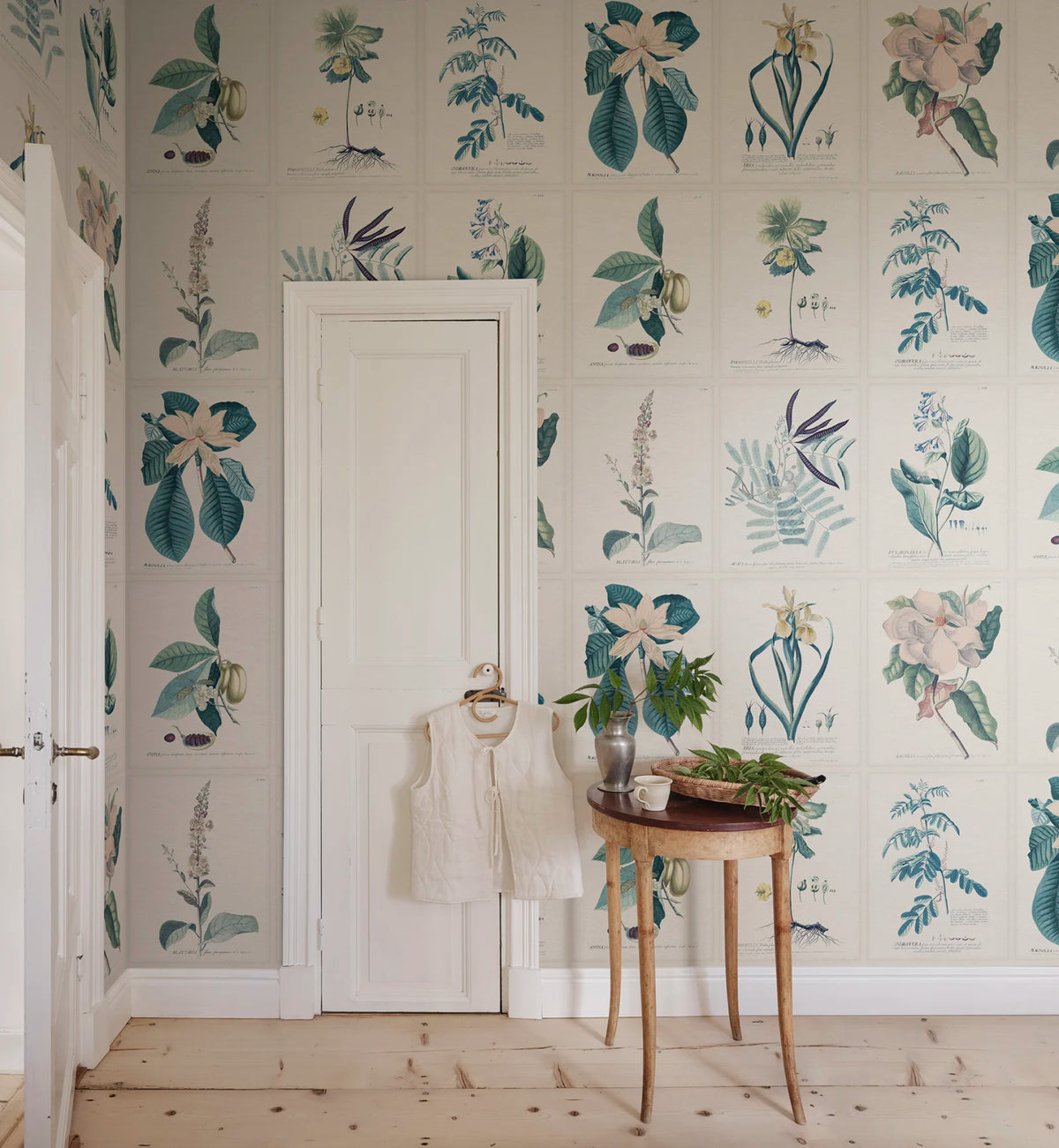 Tapetti Flora, Blue