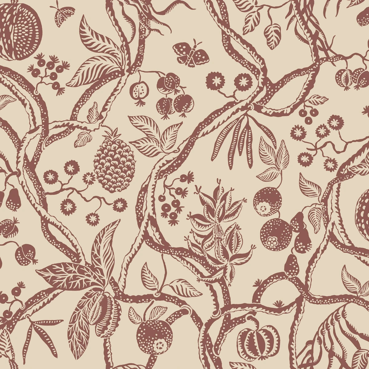 Tapetti Tree of Life, Burgundy