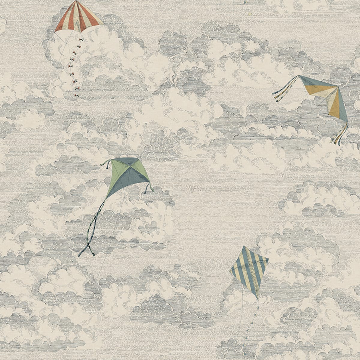 Tapetti Bonnie and Kites, Blue