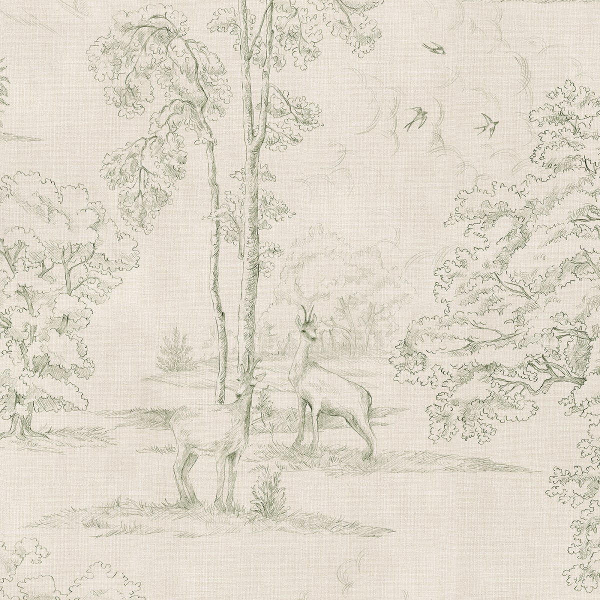 Tapetti Montfort Mural, Olive Green