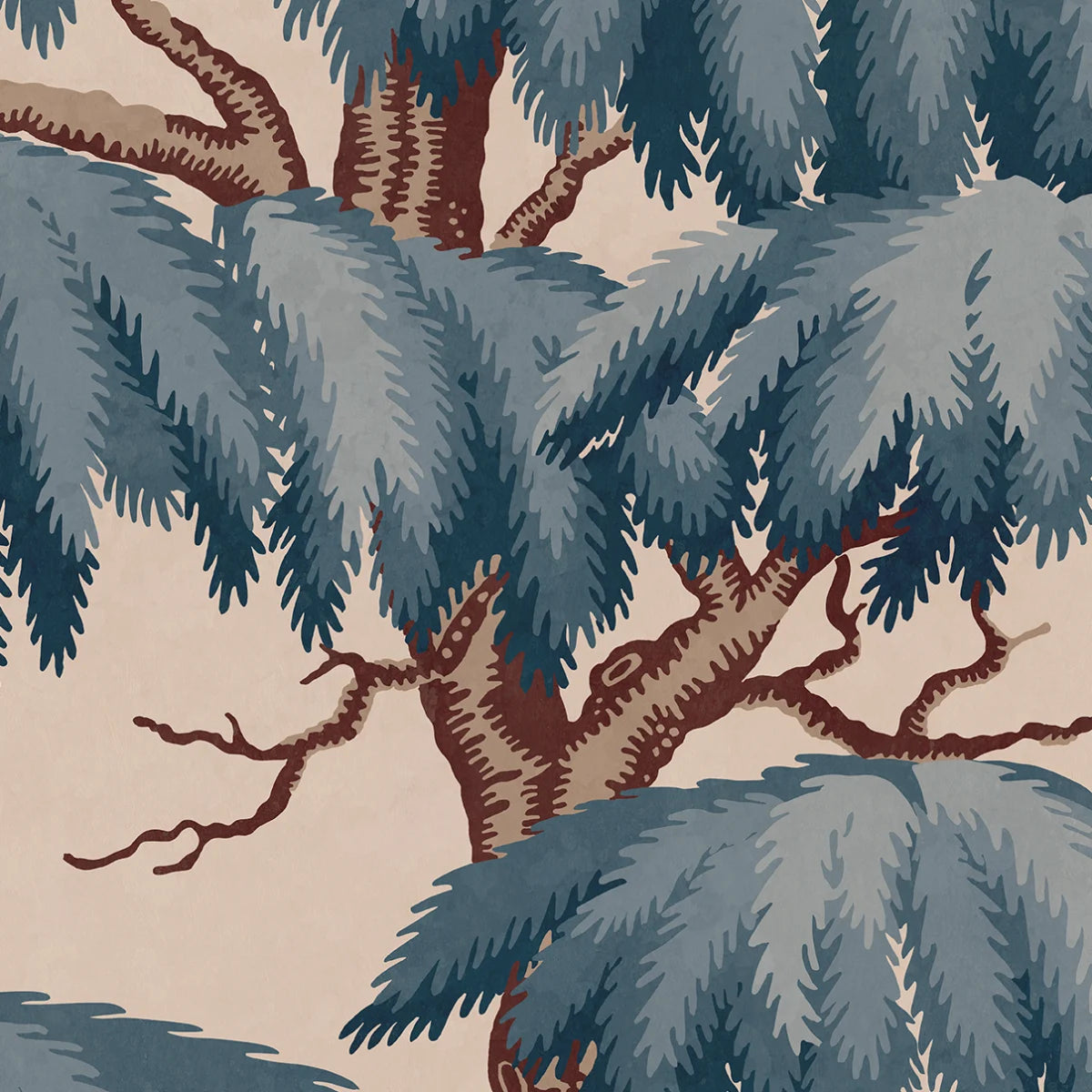 Tapetti Alba Mural, Blue