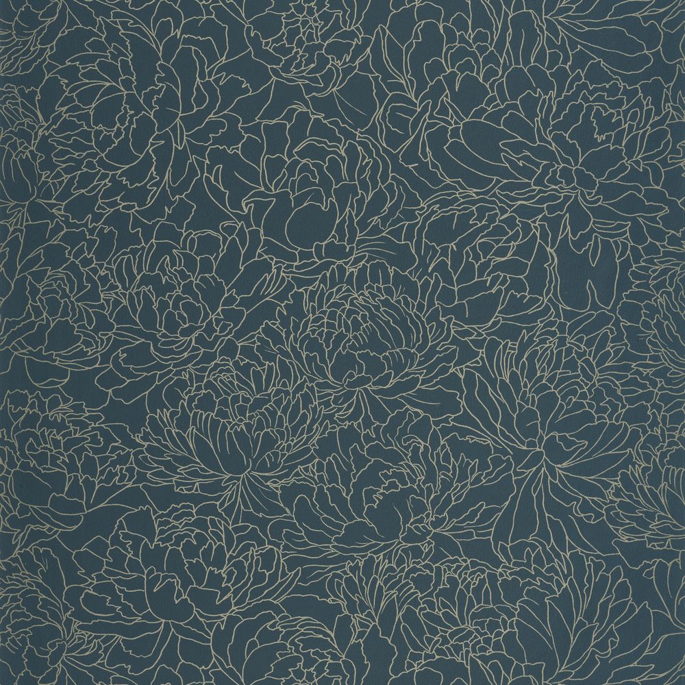 Tapetti Glow Bleu Or 0,53x10,05m