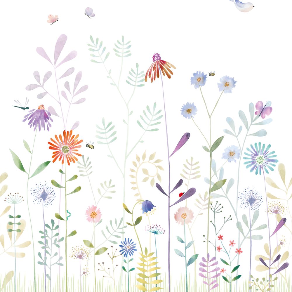 Tapetti The Garden Small World With Snail_L Bouquet 200X310 cm