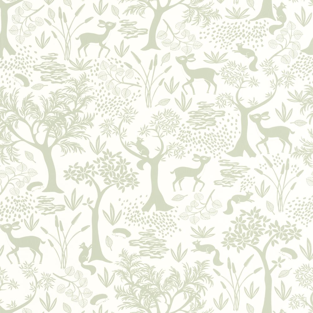 Tapetti Poetic Forest Vert Amande 0,53x10,05m