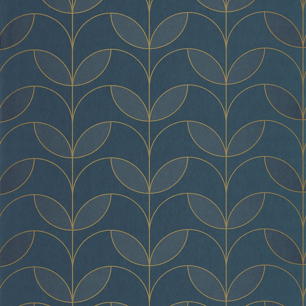 Tapetti Mistinguett Bleu Petrole 0,53x10,05m