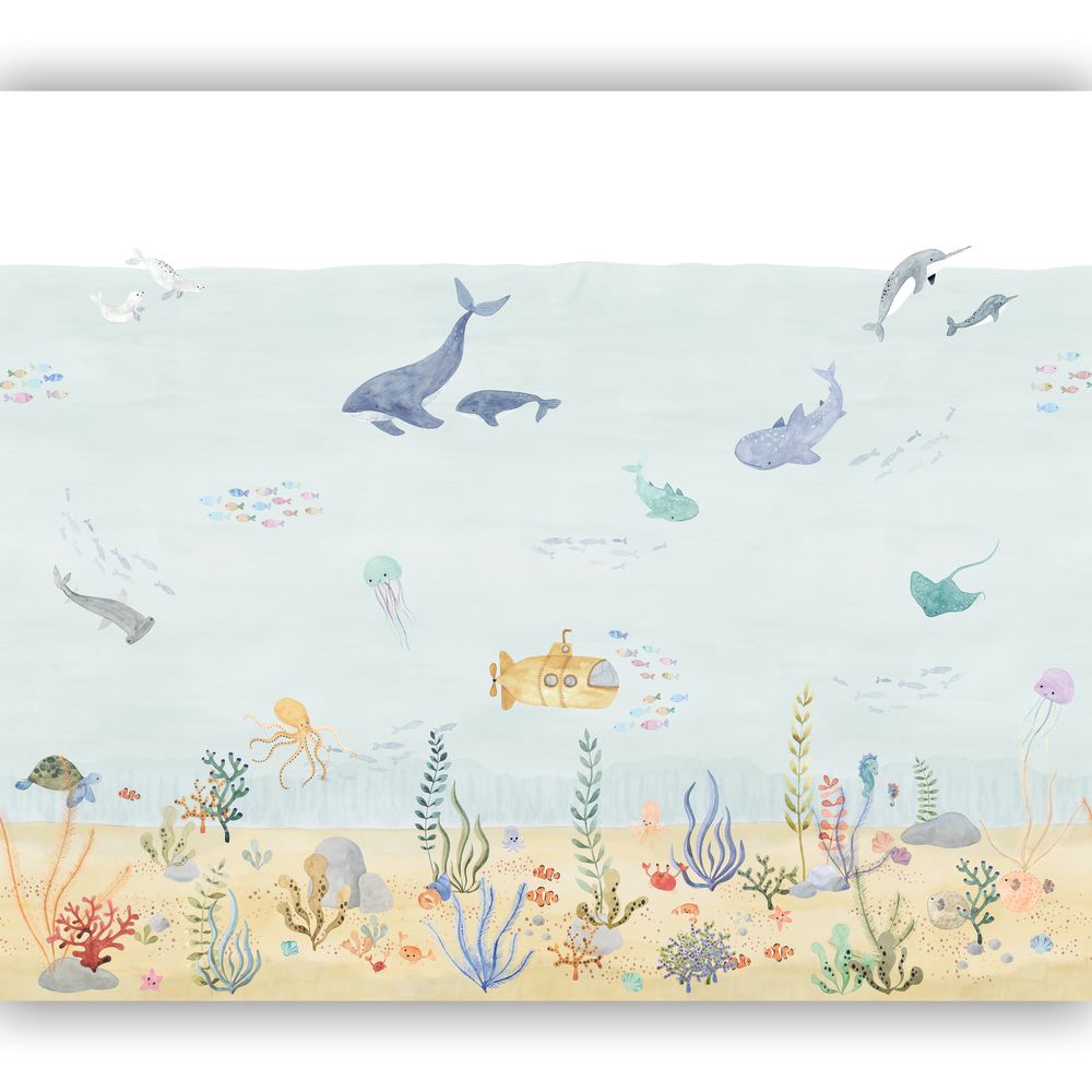 Tapetti Exploration Under The Sea Bleu S 300X250 cm