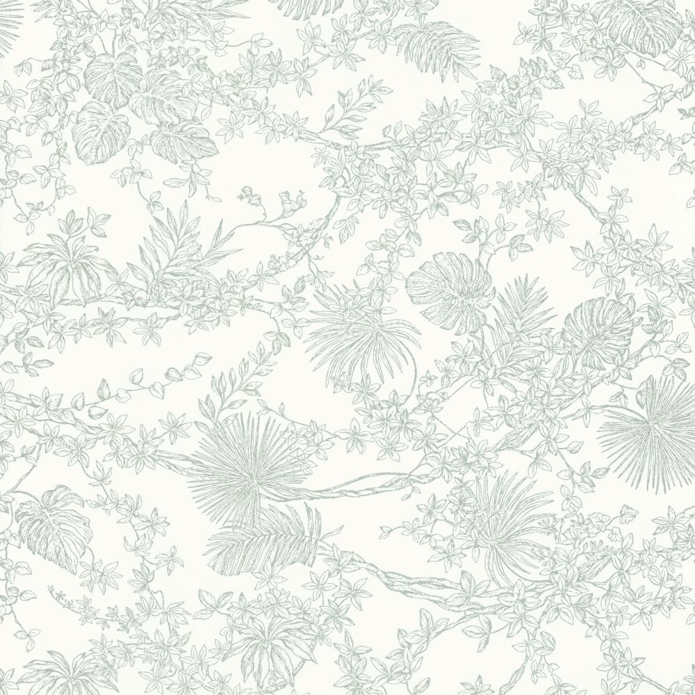 Tapetti Jardin Des Plantes Vert De Gris 0,53x10,05m