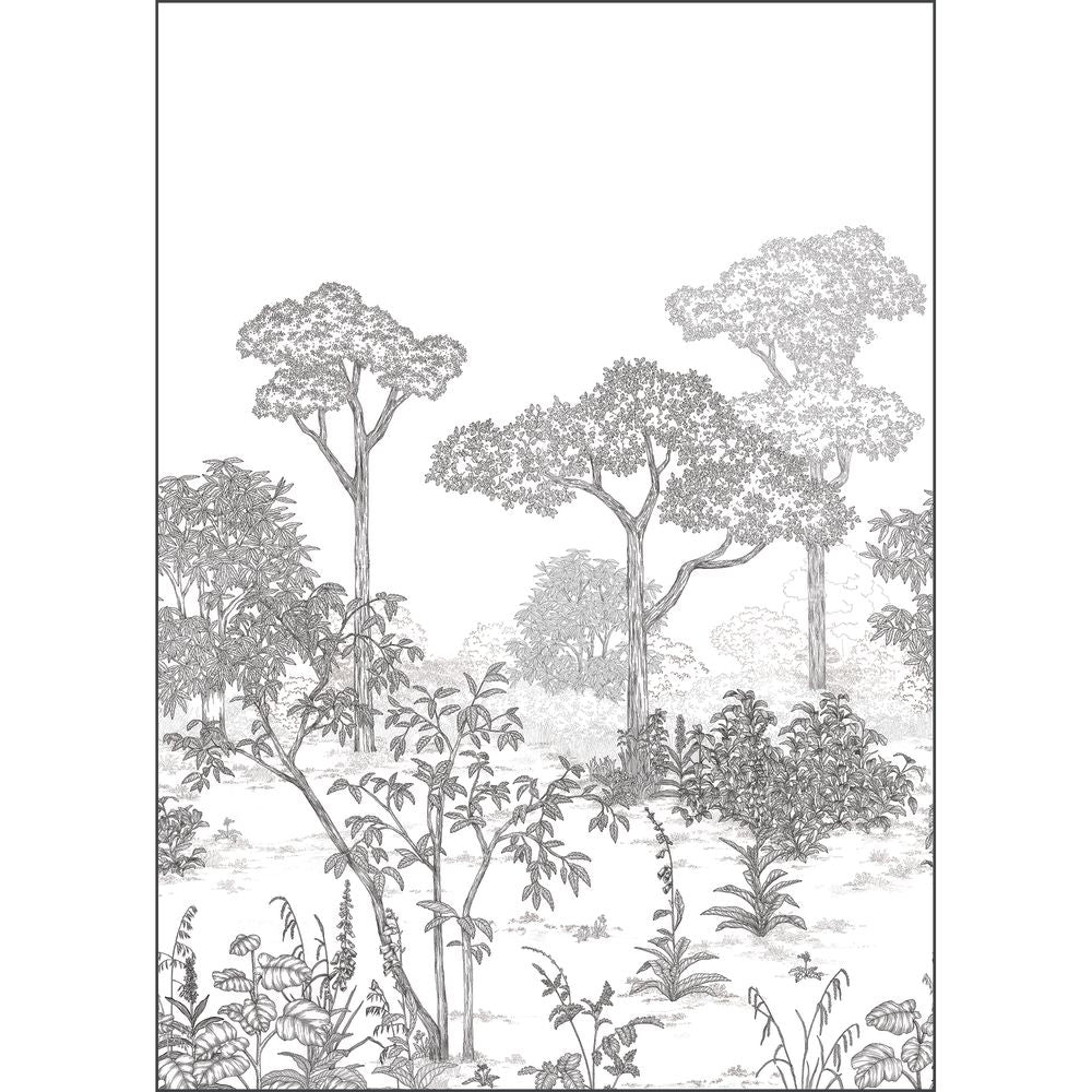 Tapetti Arboretum Noir Blanc 200X280 cm