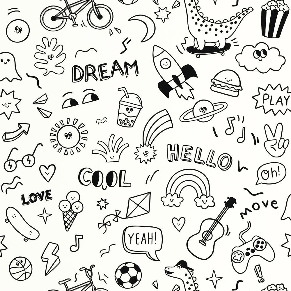 Tapetti A Vos Crayons Noir 0,53x6,5m