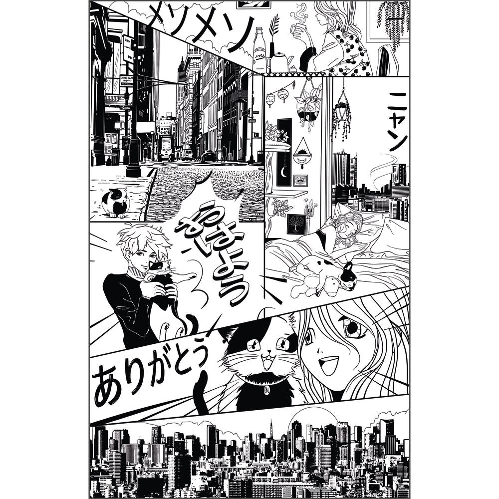 Tapetti Le Monde Du Manga Noir L 200X310 cm