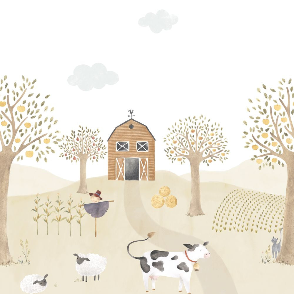 Tapetti The Farm Adventures With Cow_L Naturel 200X310 cm