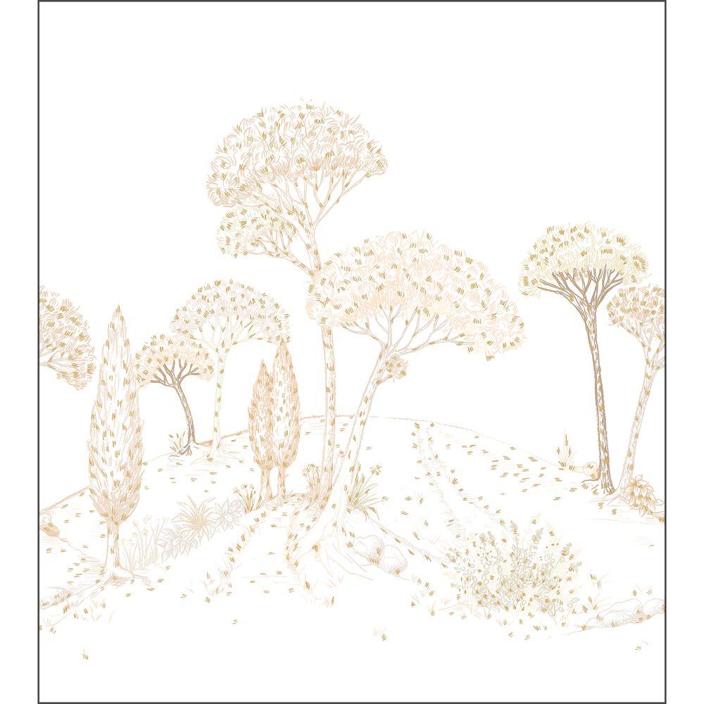 Tapetti Stockholm Blanc Or M 250X280 cm