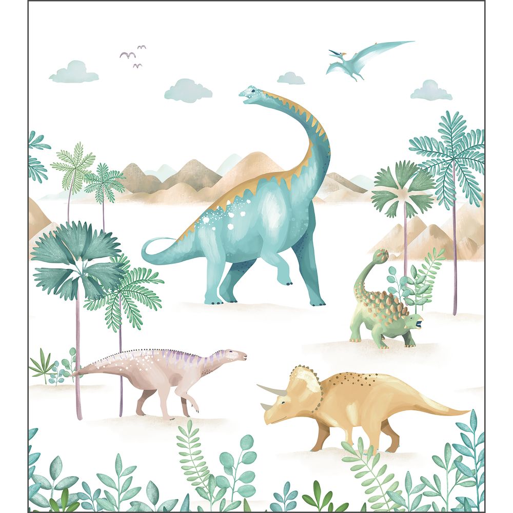 Tapetti Le Monde Des Dinosaures Vert M 250X280 cm