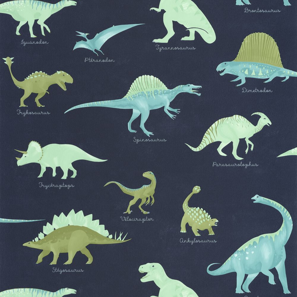 Tapetti Jurassique Bleu Nuit 0,53x10,05m