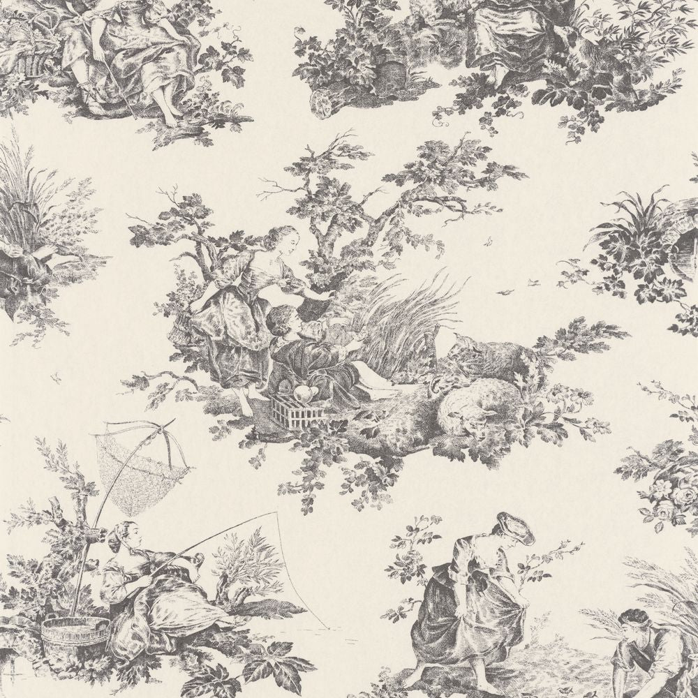 Tapetti Scene D'Été Noir Fusain 0,53x10,05m
