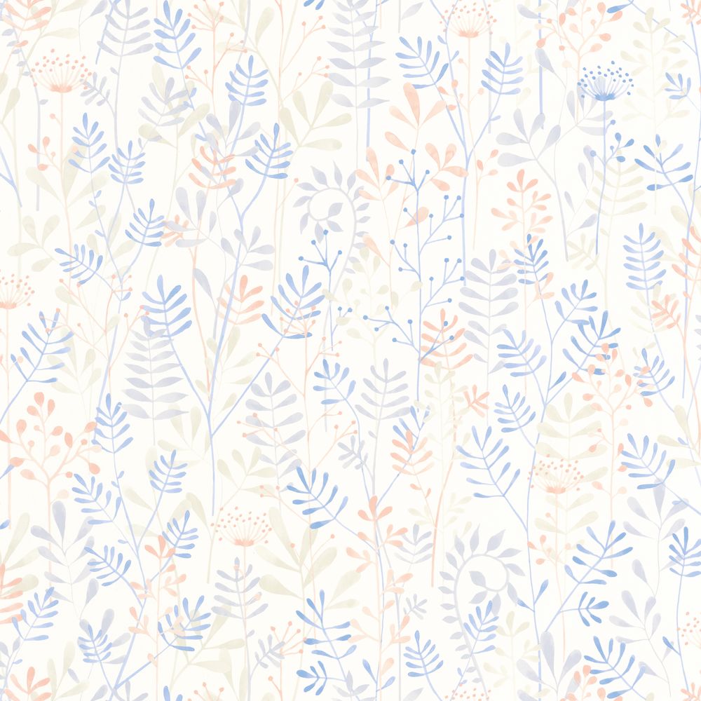 Tapetti Wild Garden Bleu Ciel 0,53x10,05m