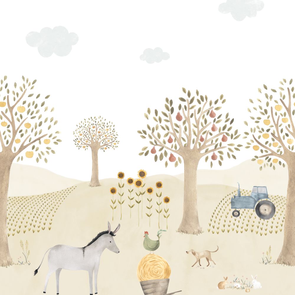 Tapetti The Farm Adventures With Donkey_M Naturel 200X280 cm