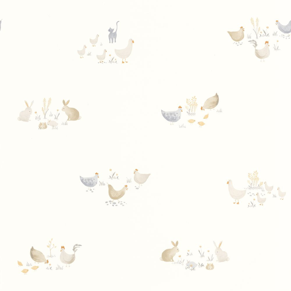 Tapetti Companions Of The Farm Naturel 0,53x10,05m