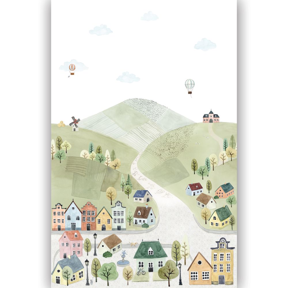 Tapetti Welcome To The Village Multico L 200X310 cm