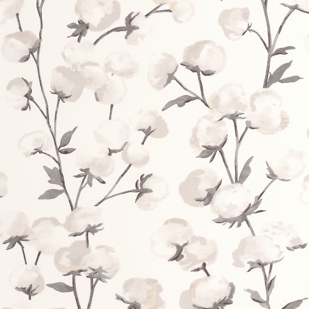 Tapetti Cotton Flower Fusain 0,53x10,05m