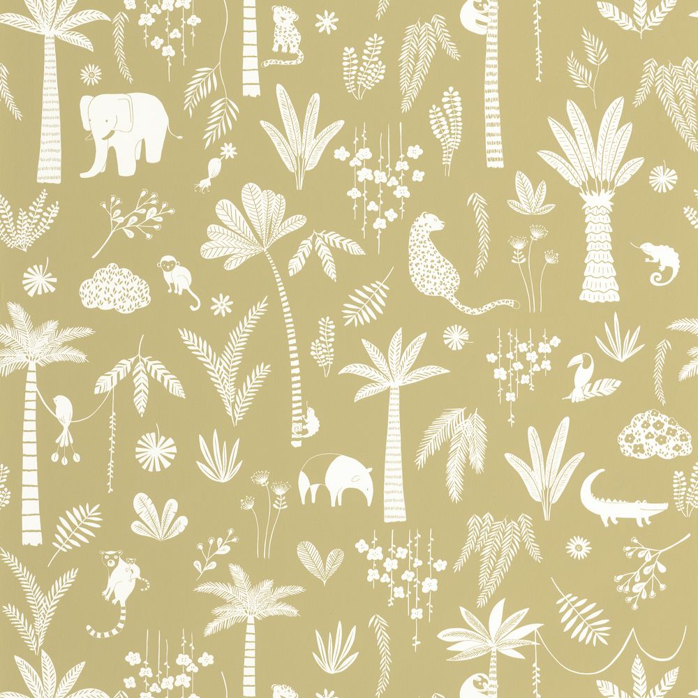 Tapetti Poetic Jungle Olive 0,53x10,05m